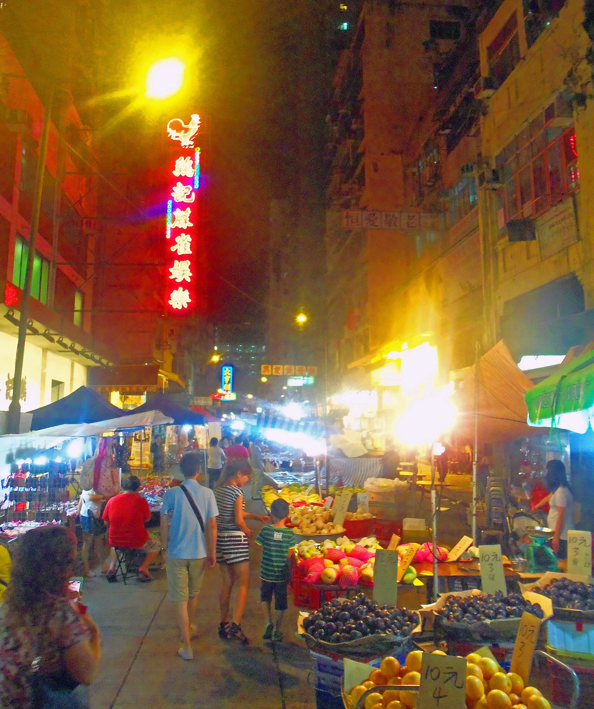 香港夜市霓虹